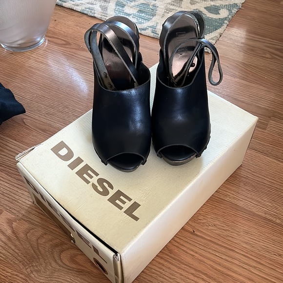 Diesel studded black heels, size 6 - Picture 8 of 10